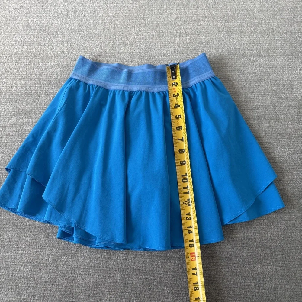 Lululemon Blue Court Rival High Rise Skort Skirt Women's Size 6 LW8ABJT Tennis